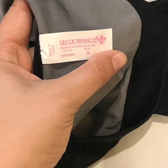 Lily of France Sports Bra Reversible Medium Black - Picture 12 of 12